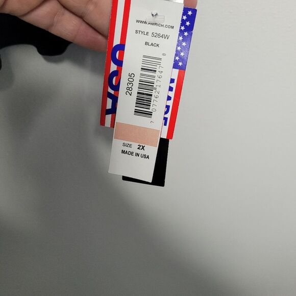 R&M Richards black sparkly open front special occasion cardigan Size 2x NWT - Picture 5 of 8